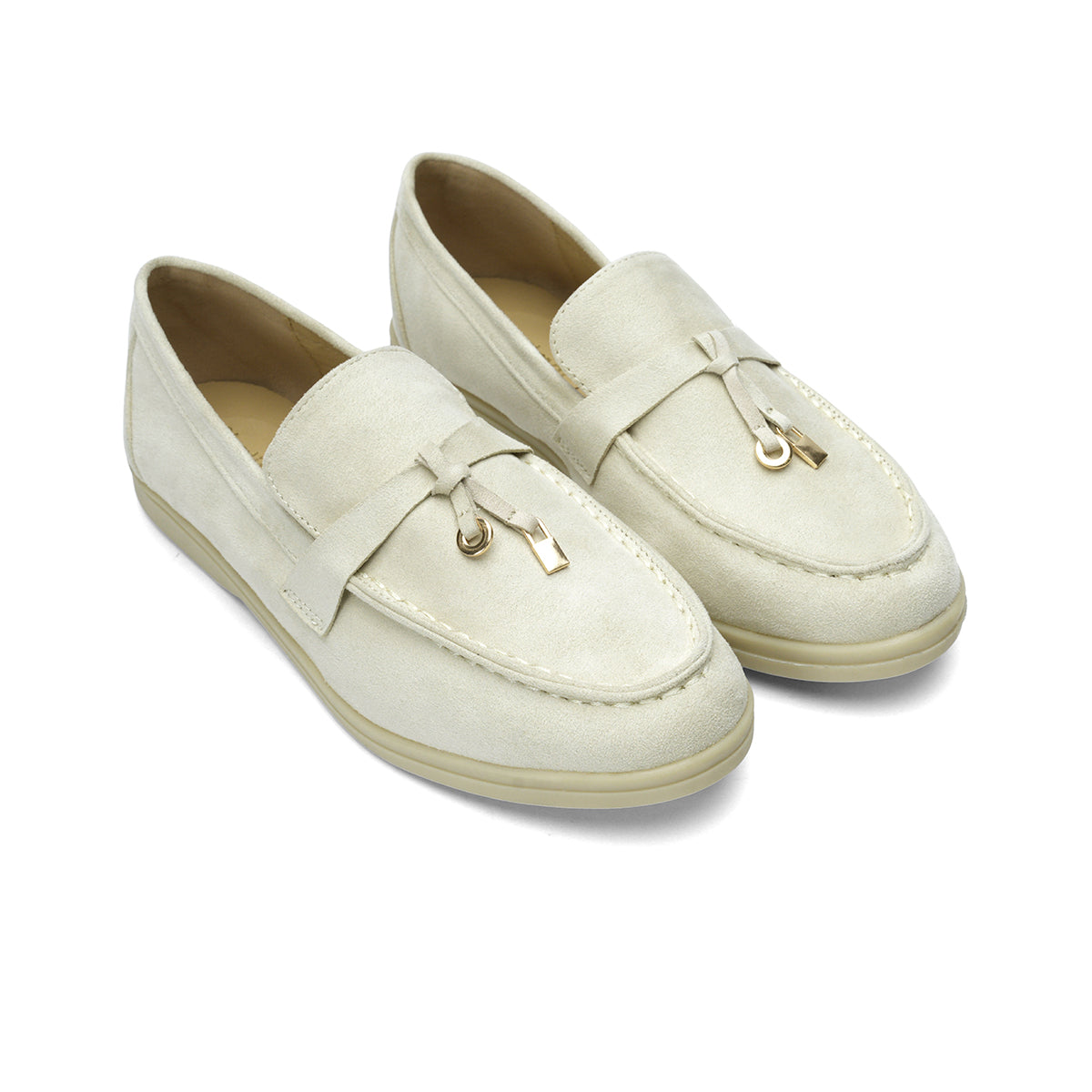 Womens Almond Toe Moccasin Shoes