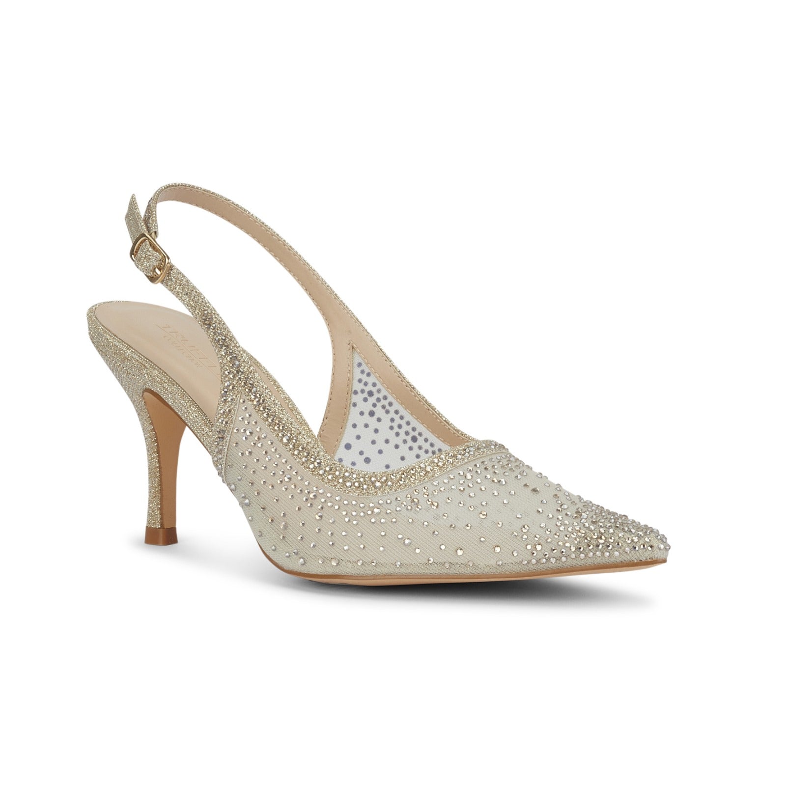 Women's Fancy Pointed Toe Net Design Christmas, Party Evening Slingback Sandals 3-8 UK sizes