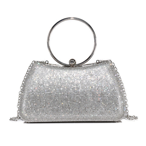 Orbital Rhinestone Evening Purse