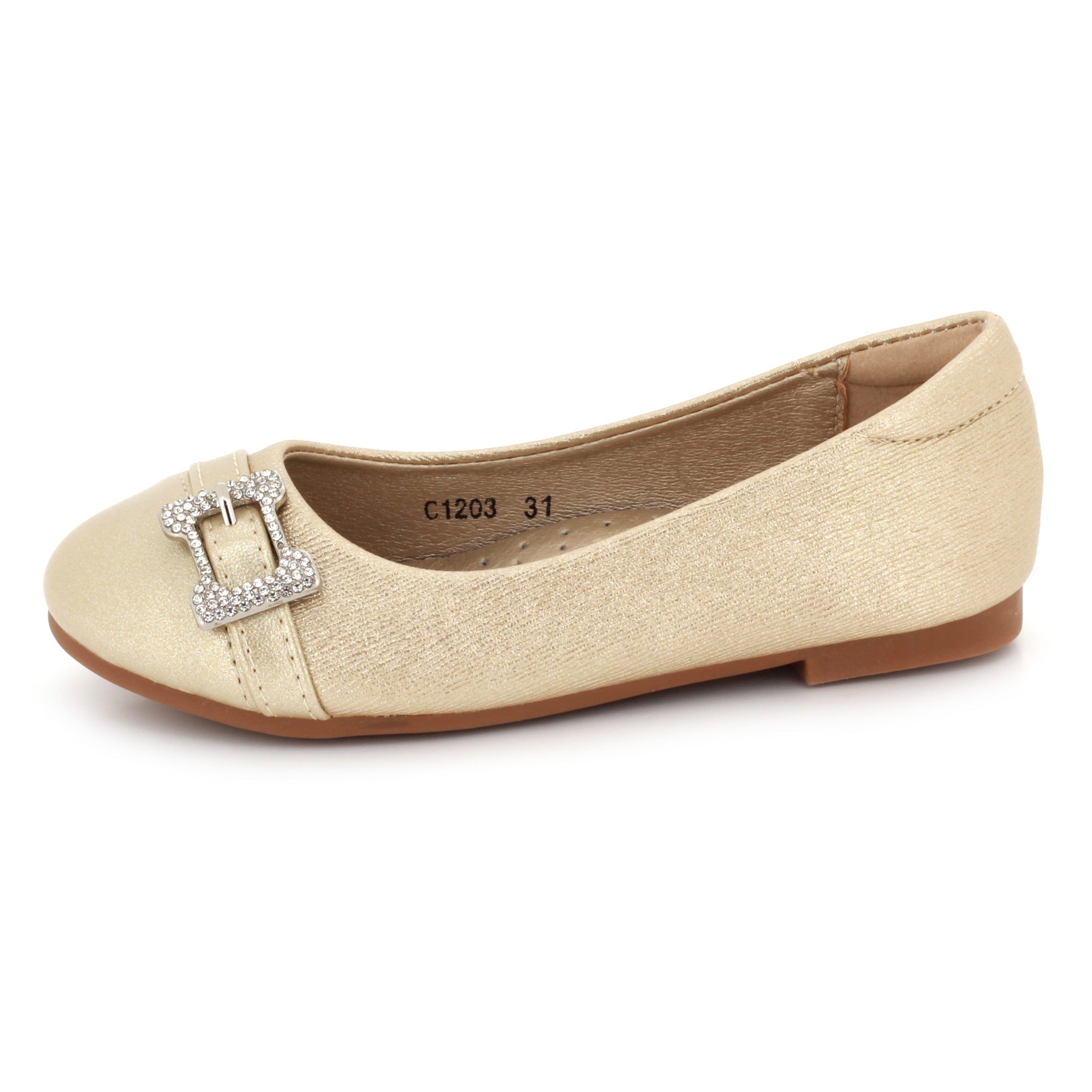 Arevene Girls Crystals Flats Pumps