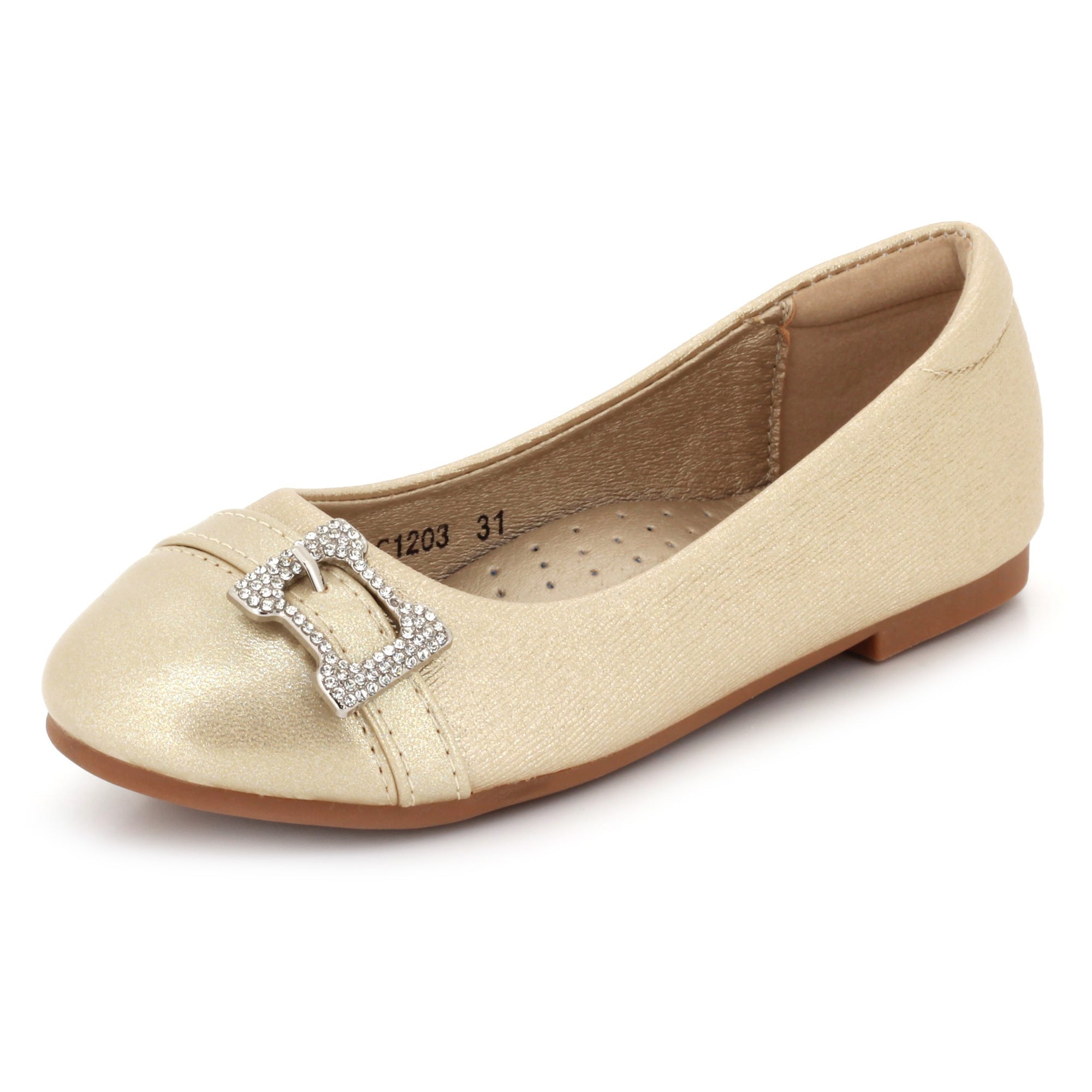Arevene Girls Crystals Flats Pumps