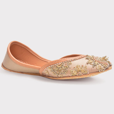 Mauve Embriodery Khussa
