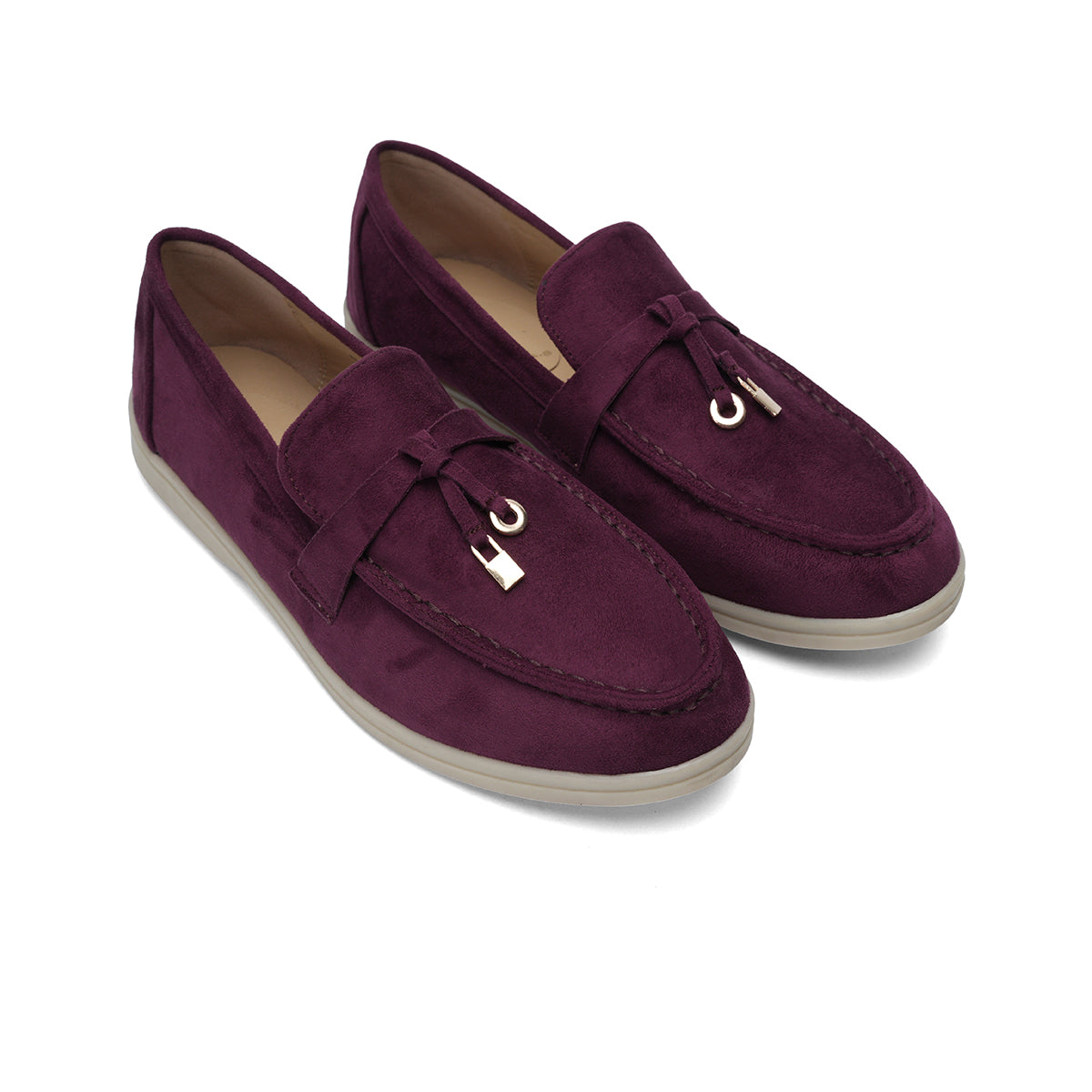 Womens Penny Detailing Moccasins