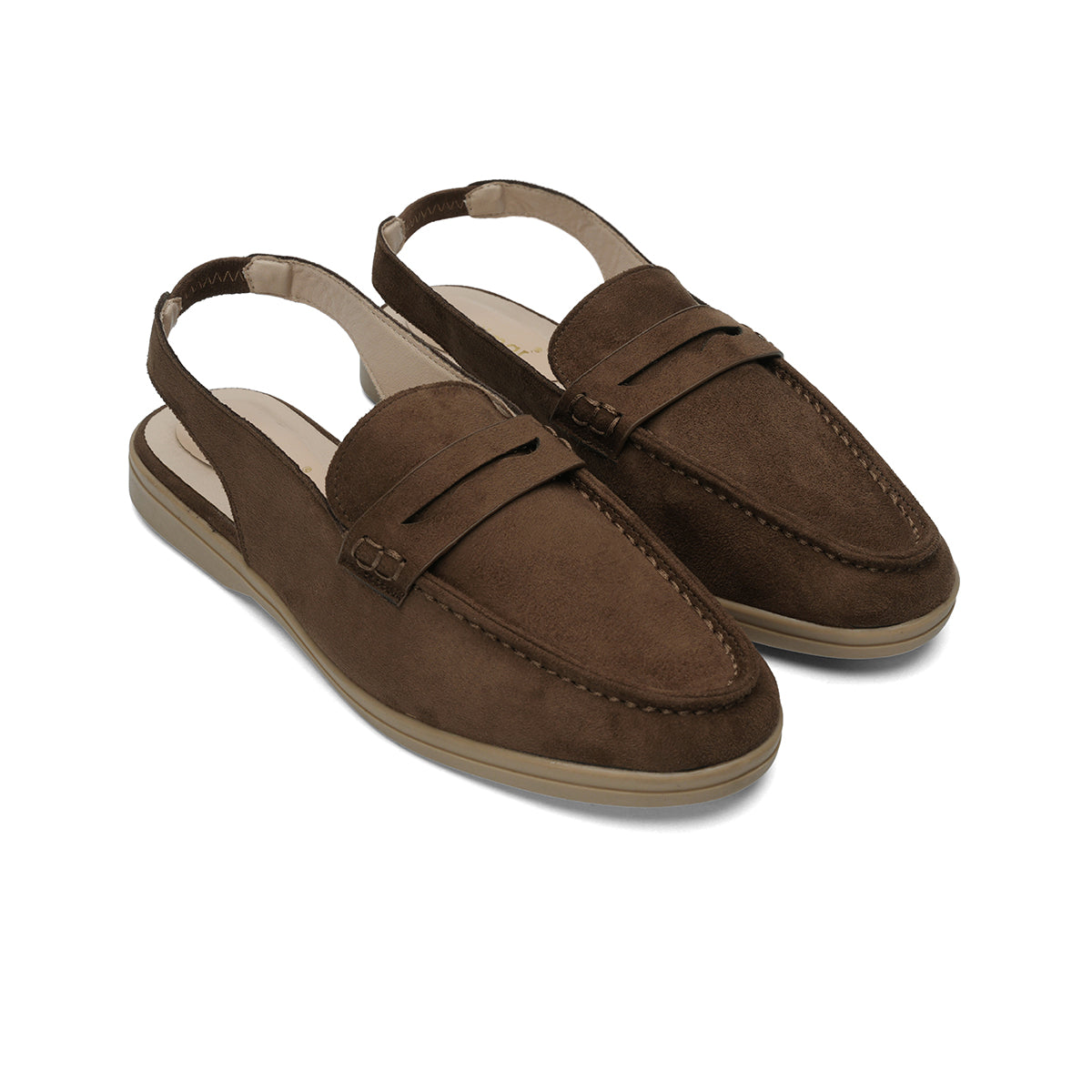 Womens Slingback Round Toe Moccasins