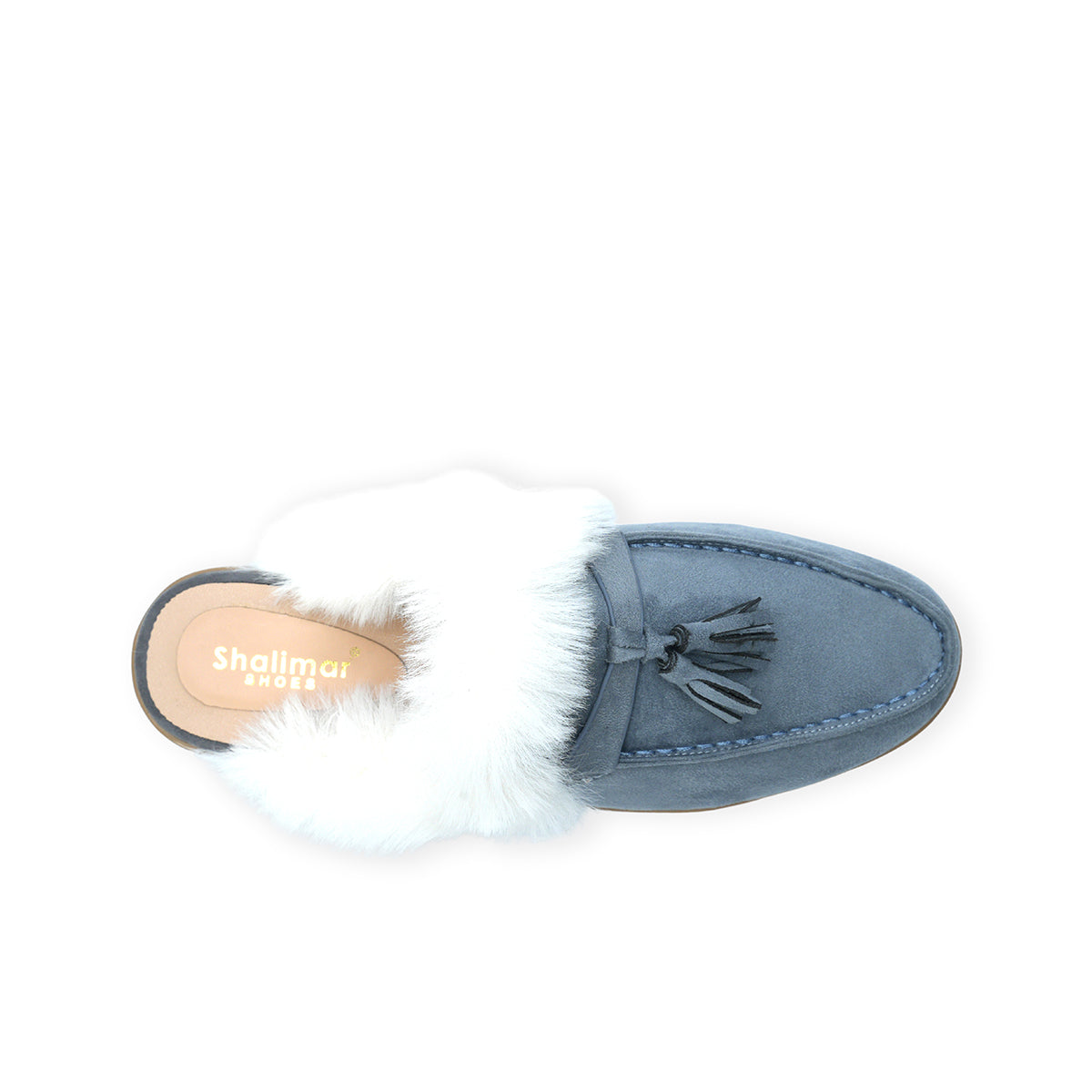 Womens Plush Backless Comfy Moccasins