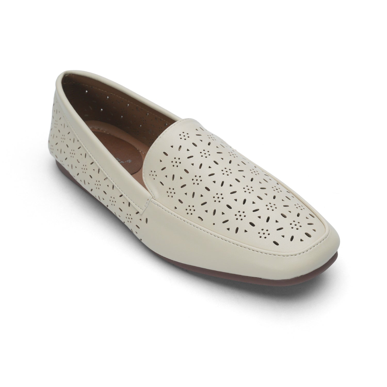 Womens Perforated Flat Shoes
