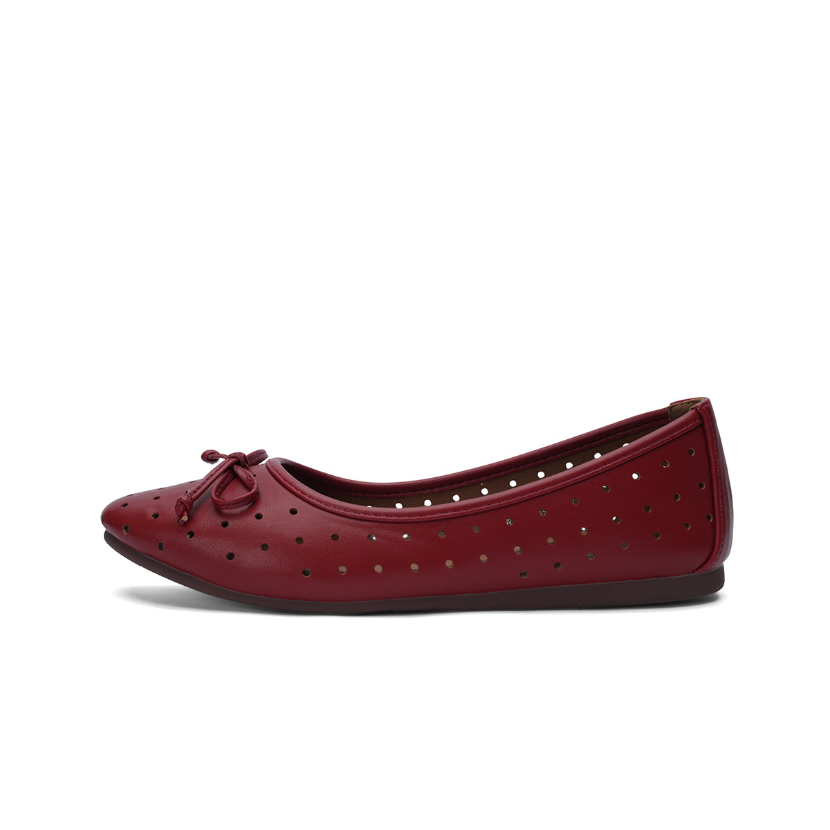 Womens Perforated Flat Pumps