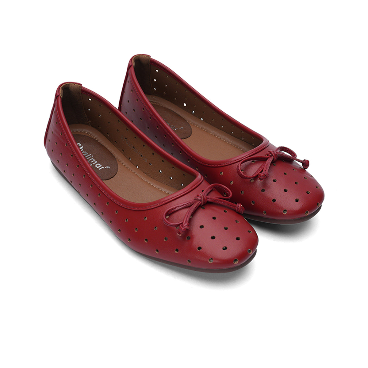 Womens Perforated Flat Pumps