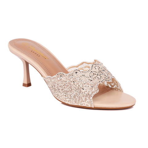 Noiréva Crystal Stiletto Mules