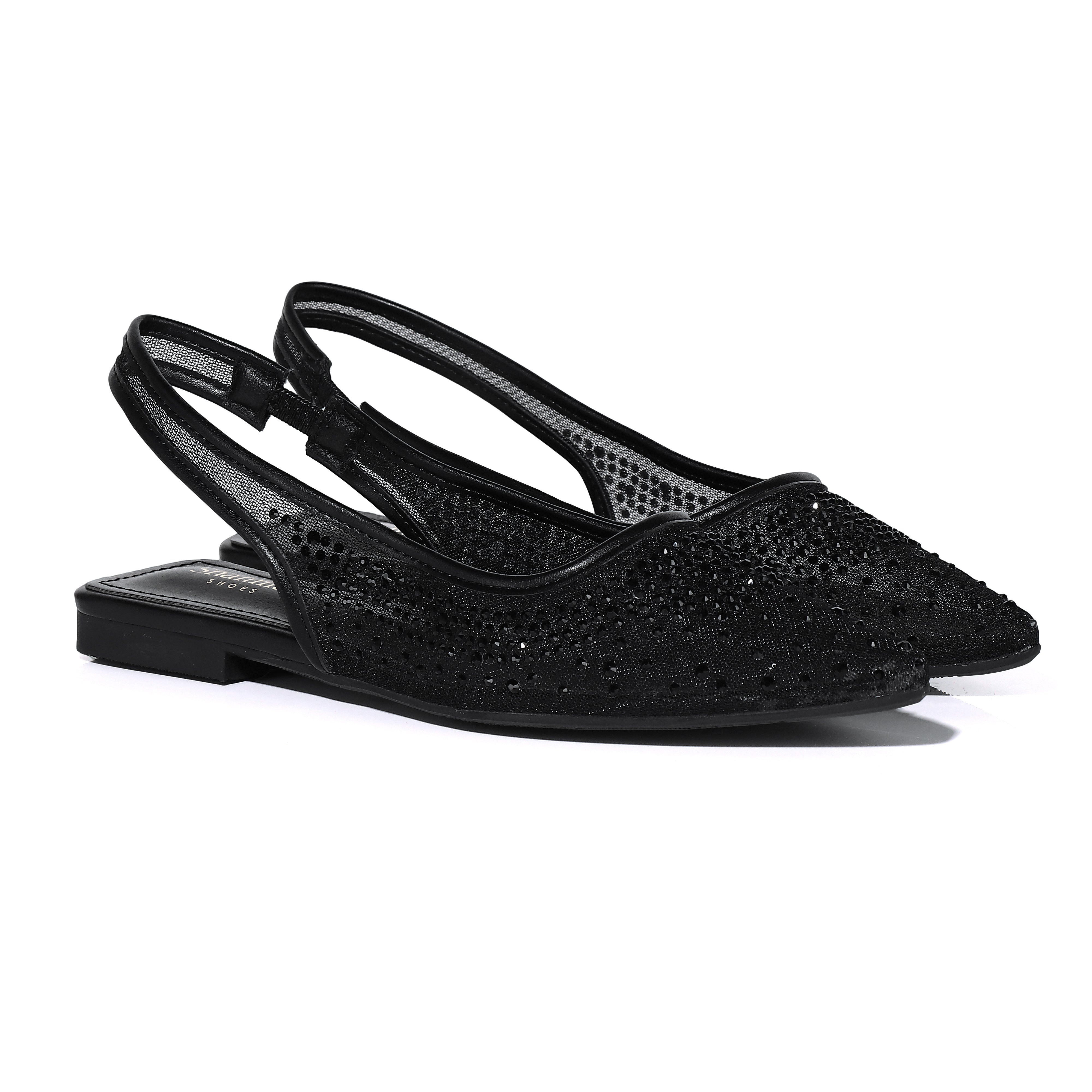 Luna Sparkle Mesh Slingback Flats