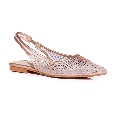 Luna Sparkle Mesh Slingback Flats