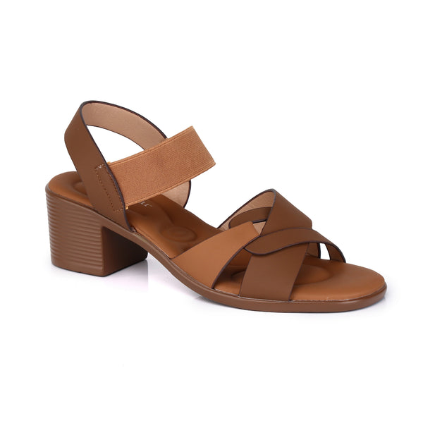 Luna Cross Block Heel Sandals