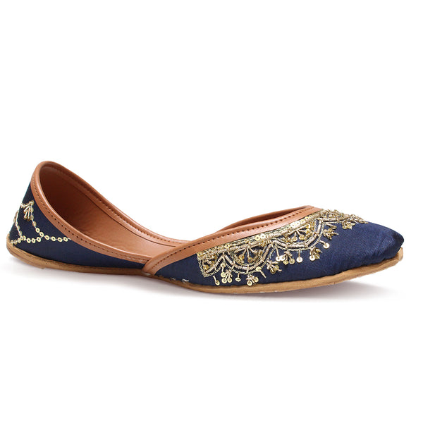 Azurelle Blue Gold Khussa