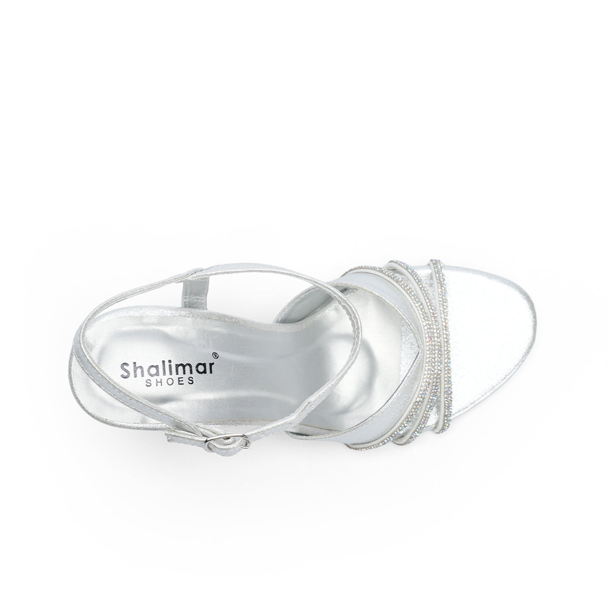 Womens Shimmery Party Wear Block Heel Sandals