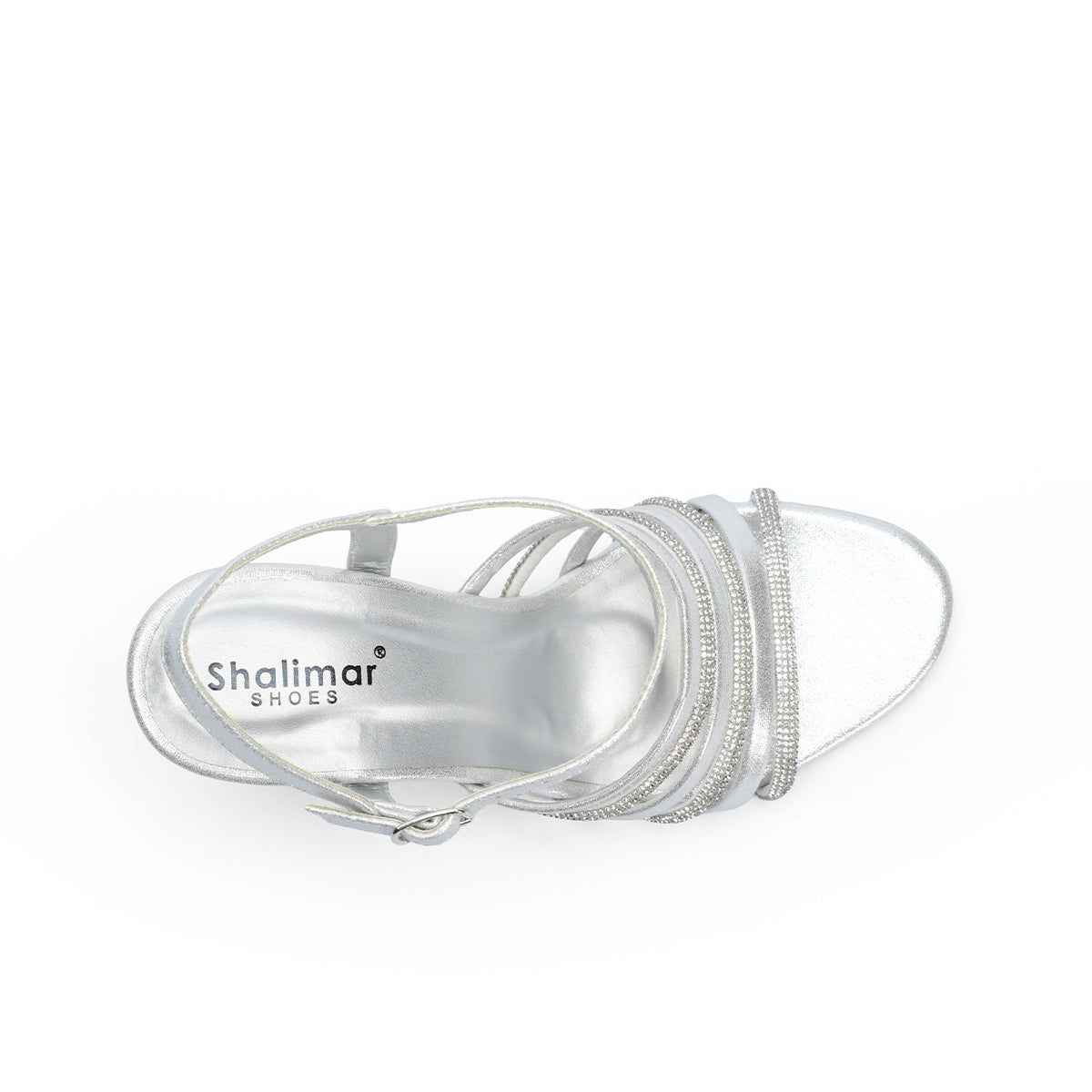 Womens Classy Diamantic Block Heel Party Wear