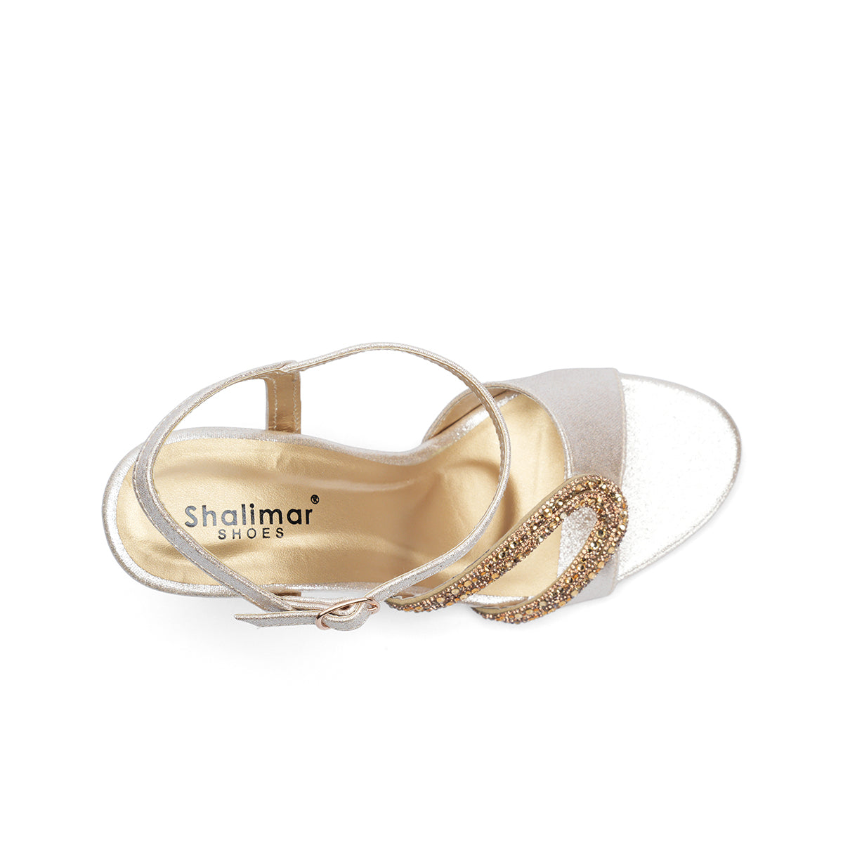 Women Crystals Side Designed Stiletto Sandals