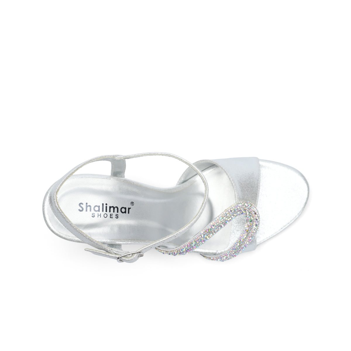 Women Crystals Side Designed Stiletto Sandals