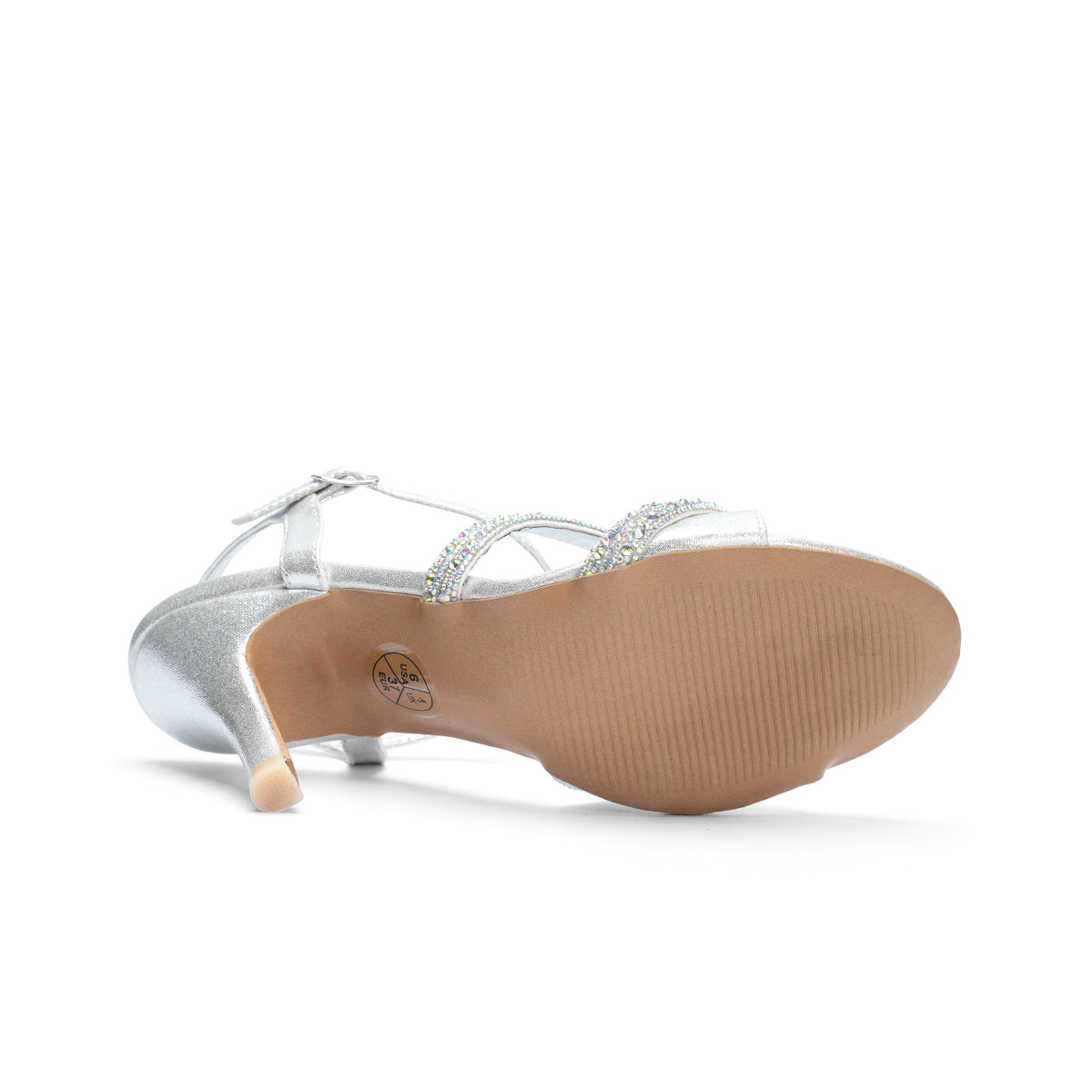 Women Crystals Side Designed Stiletto Sandals