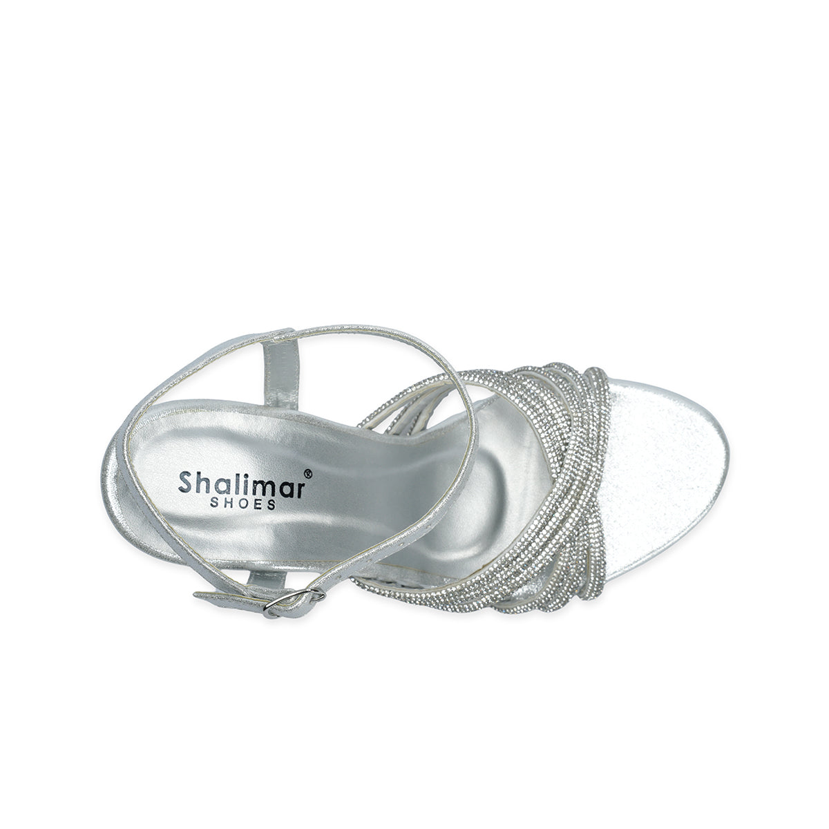 Women Crossover Diamantic Straps Stiletto Sandals