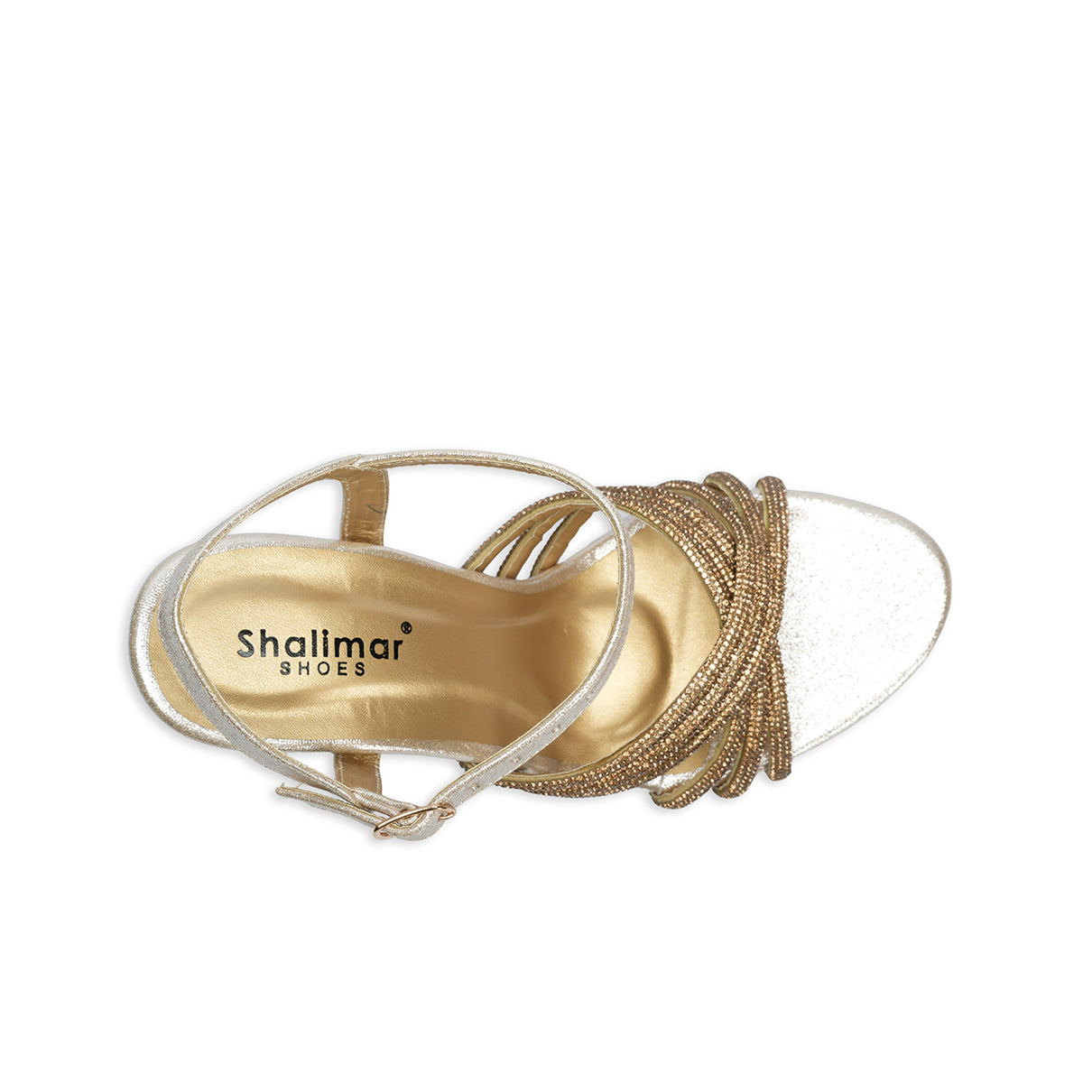 Women Crossover Diamantic Straps Stiletto Sandals