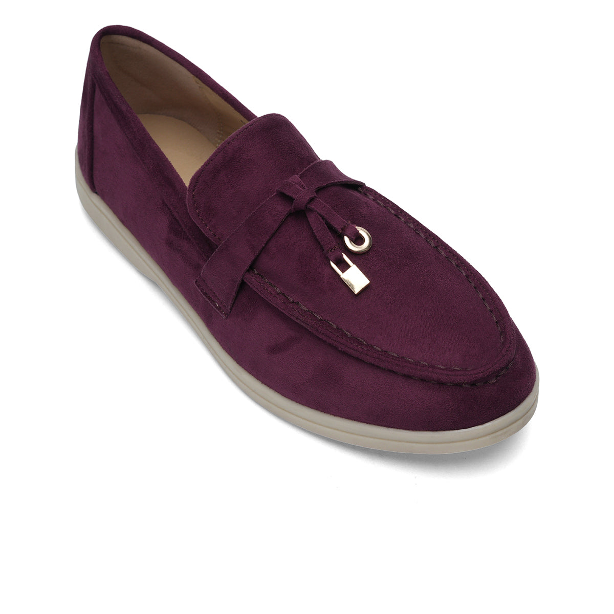 Womens Almond Toe Moccasin Shoes