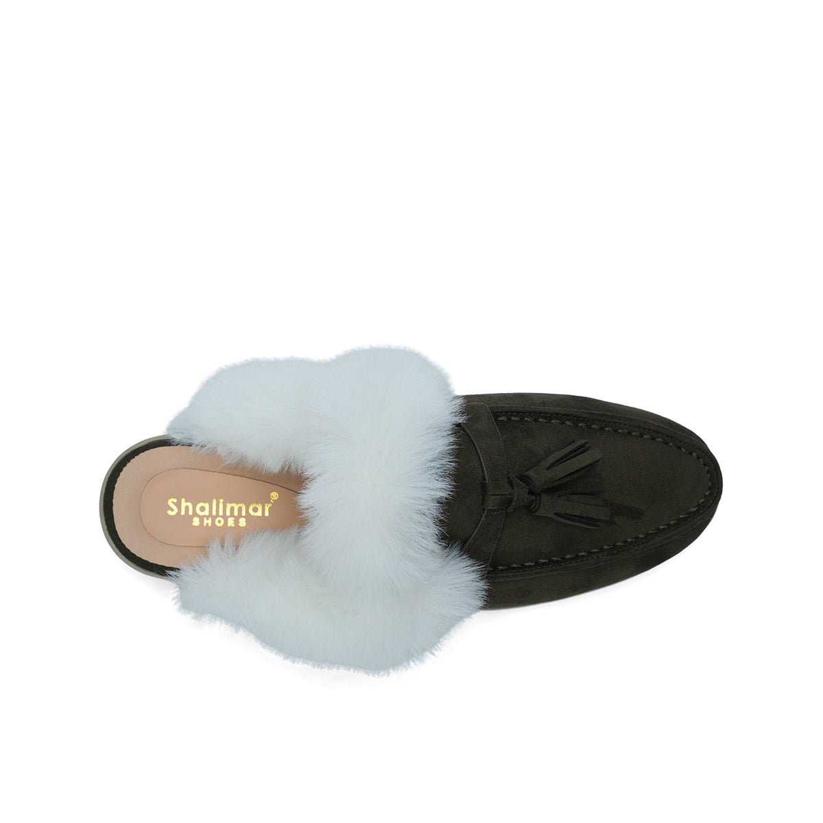 Womens Plush Slip-ons Backless Moccasin