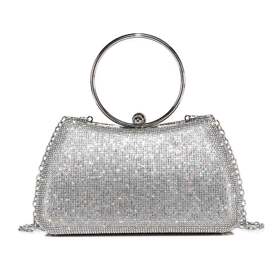 Orbital Rhinestone Evening Purse