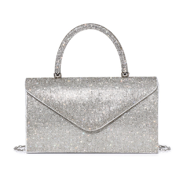 Gilded V-Flap Clutch