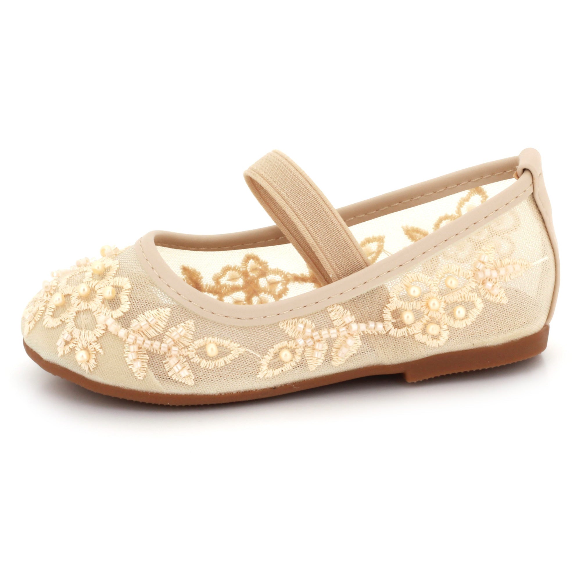 Elorise Girls Net Detailing Pumps