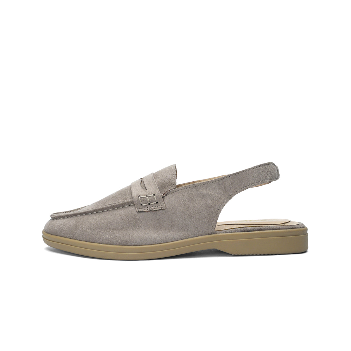 Womens Slingback Round Toe Moccasins