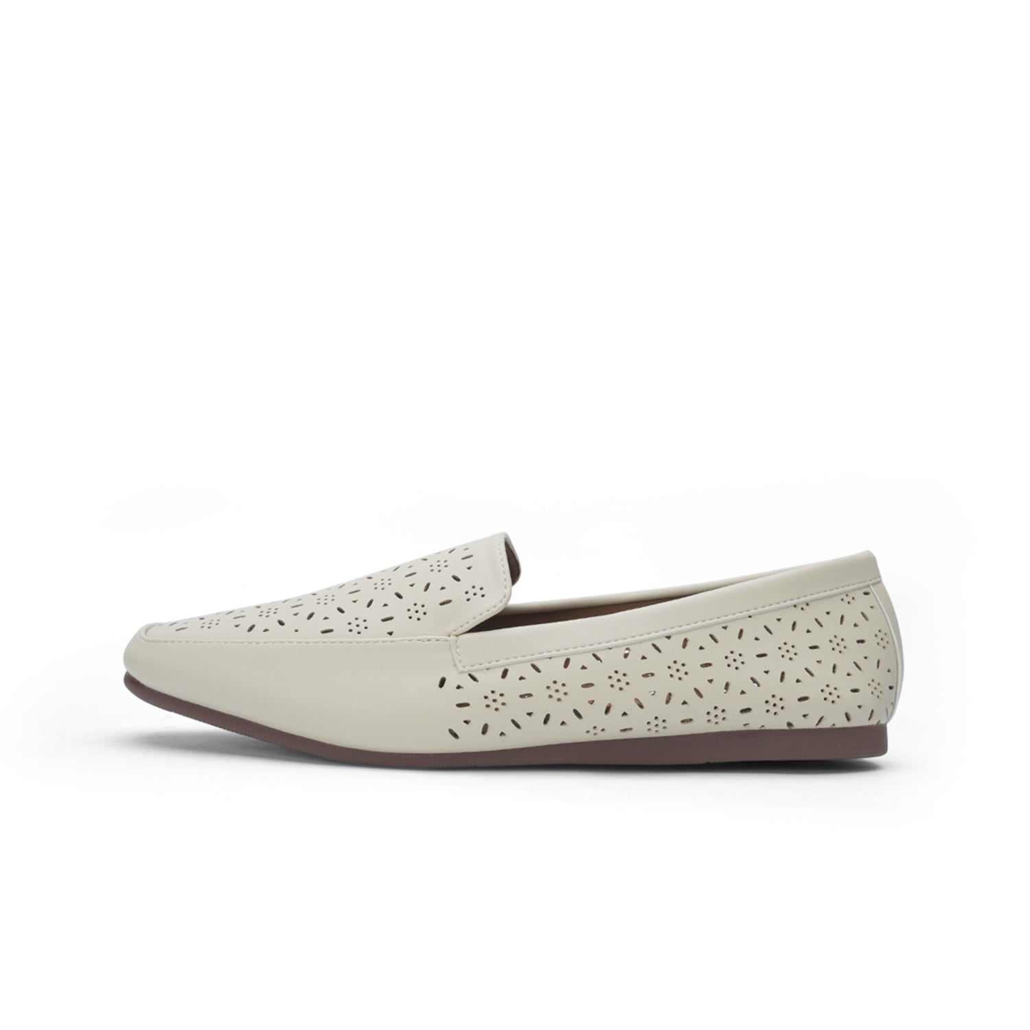 Womens Perforated Flat Shoes