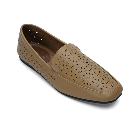 Womens Perforated Flat Shoes