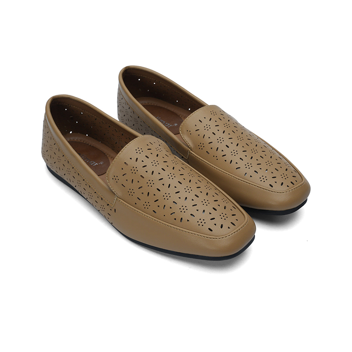 Womens Perforated Flat Shoes