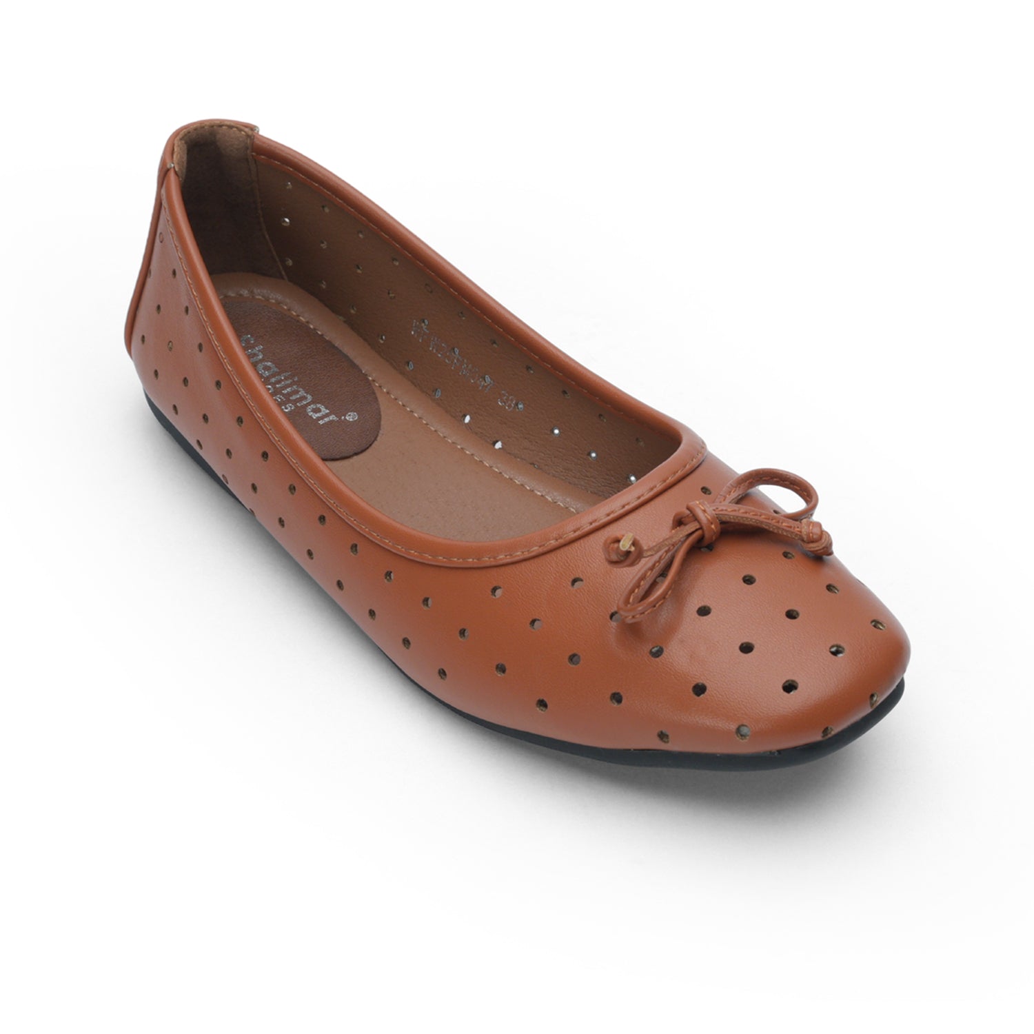 Womens Perforated Flat Pumps