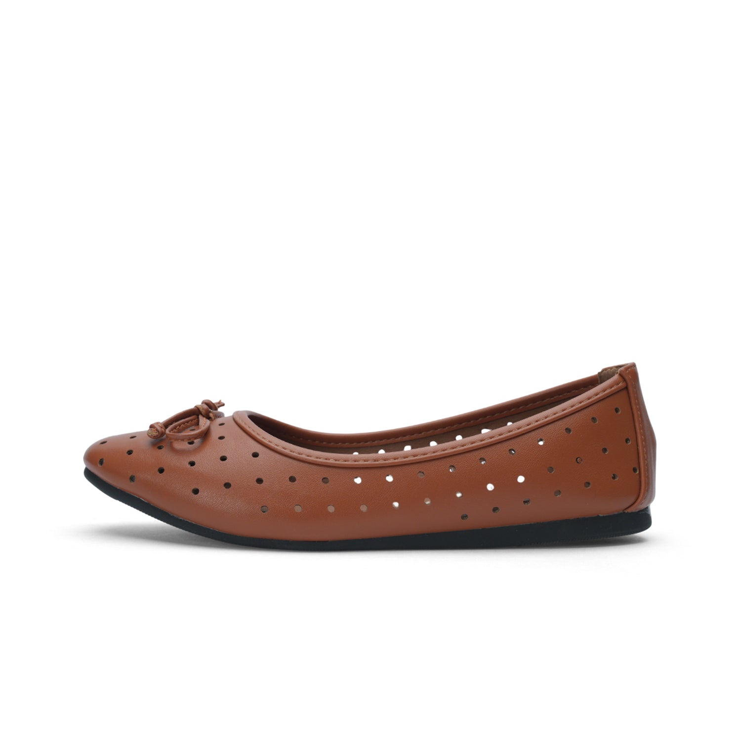 Womens Perforated Flat Pumps