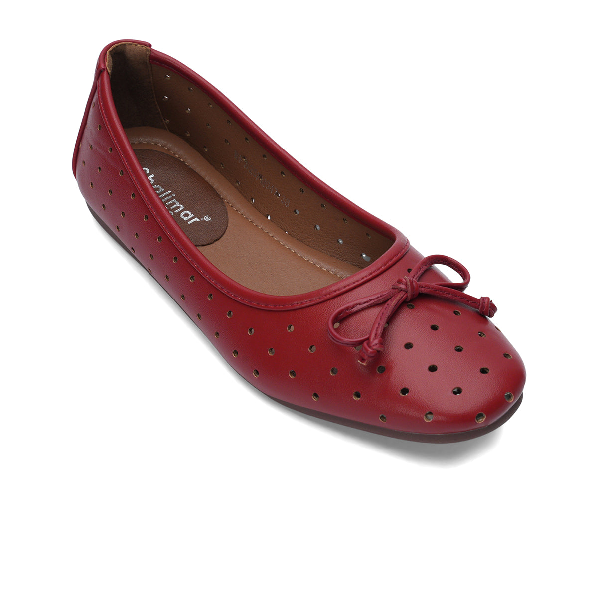 Womens Perforated Flat Pumps