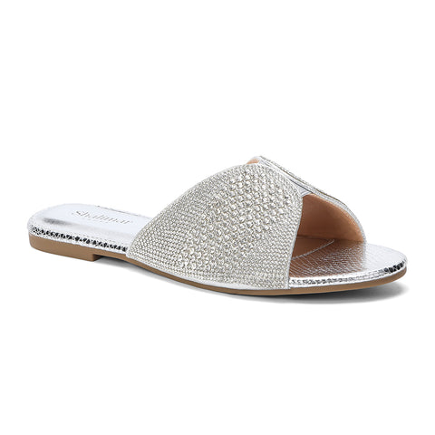 Aurielle Crystal Crossover Slides