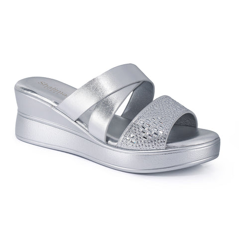 ÉlaniquE Luxe Wedge Slides