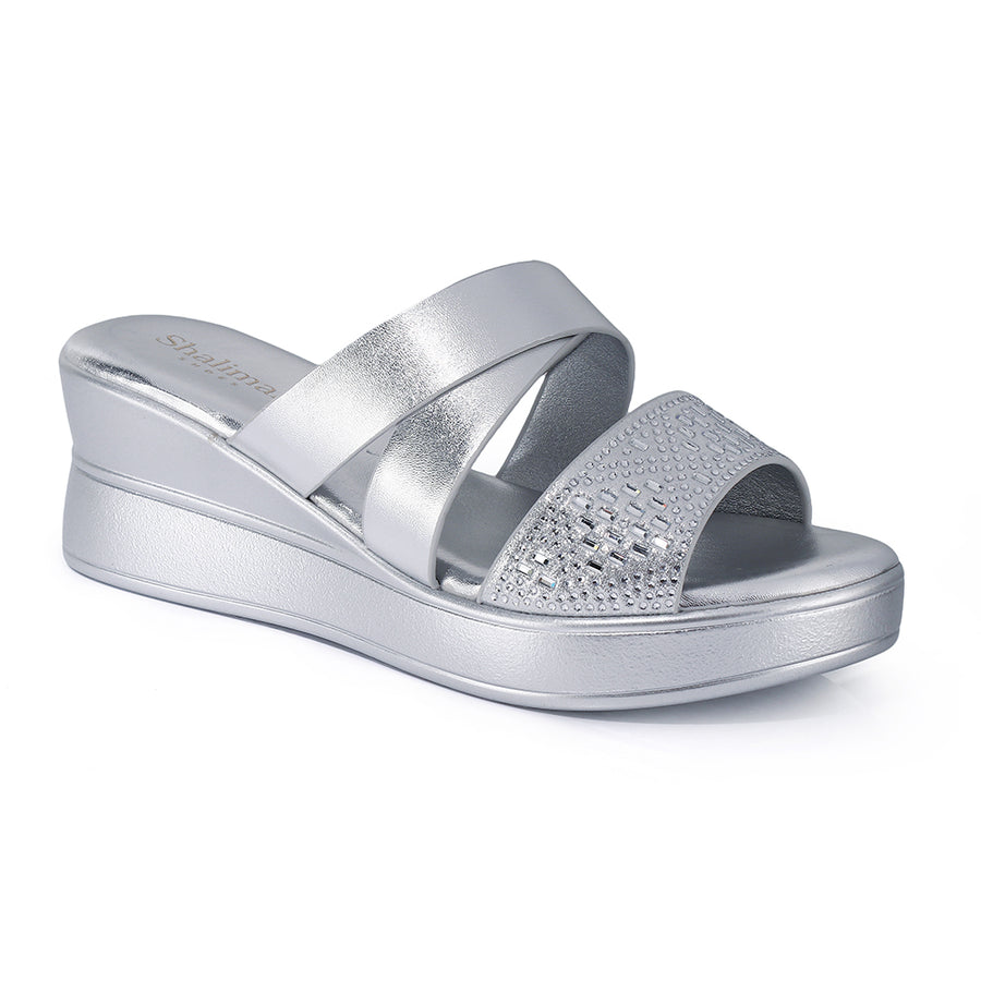 ÉlaniquE Luxe Wedge Slides