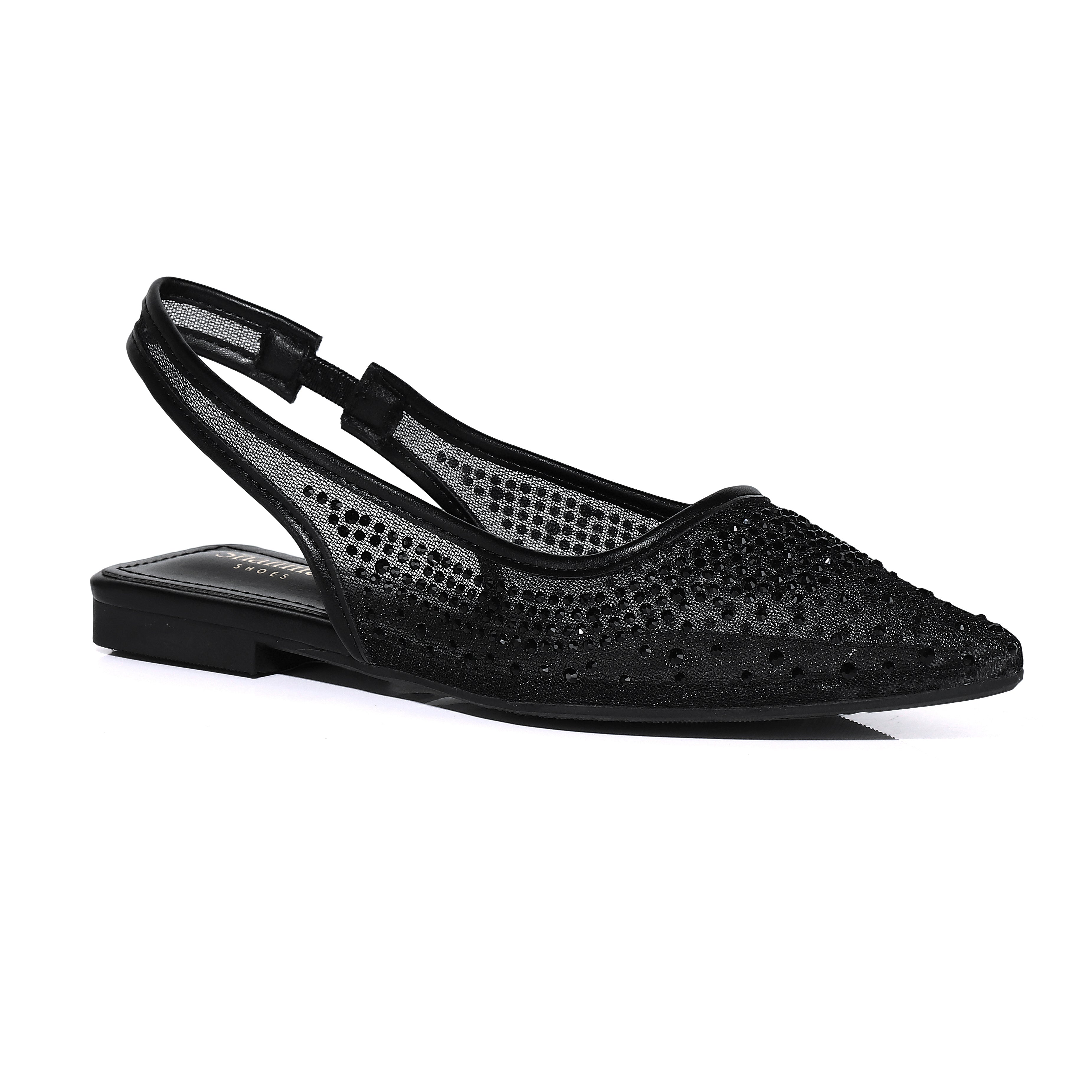 Luna Sparkle Mesh Slingback Flats