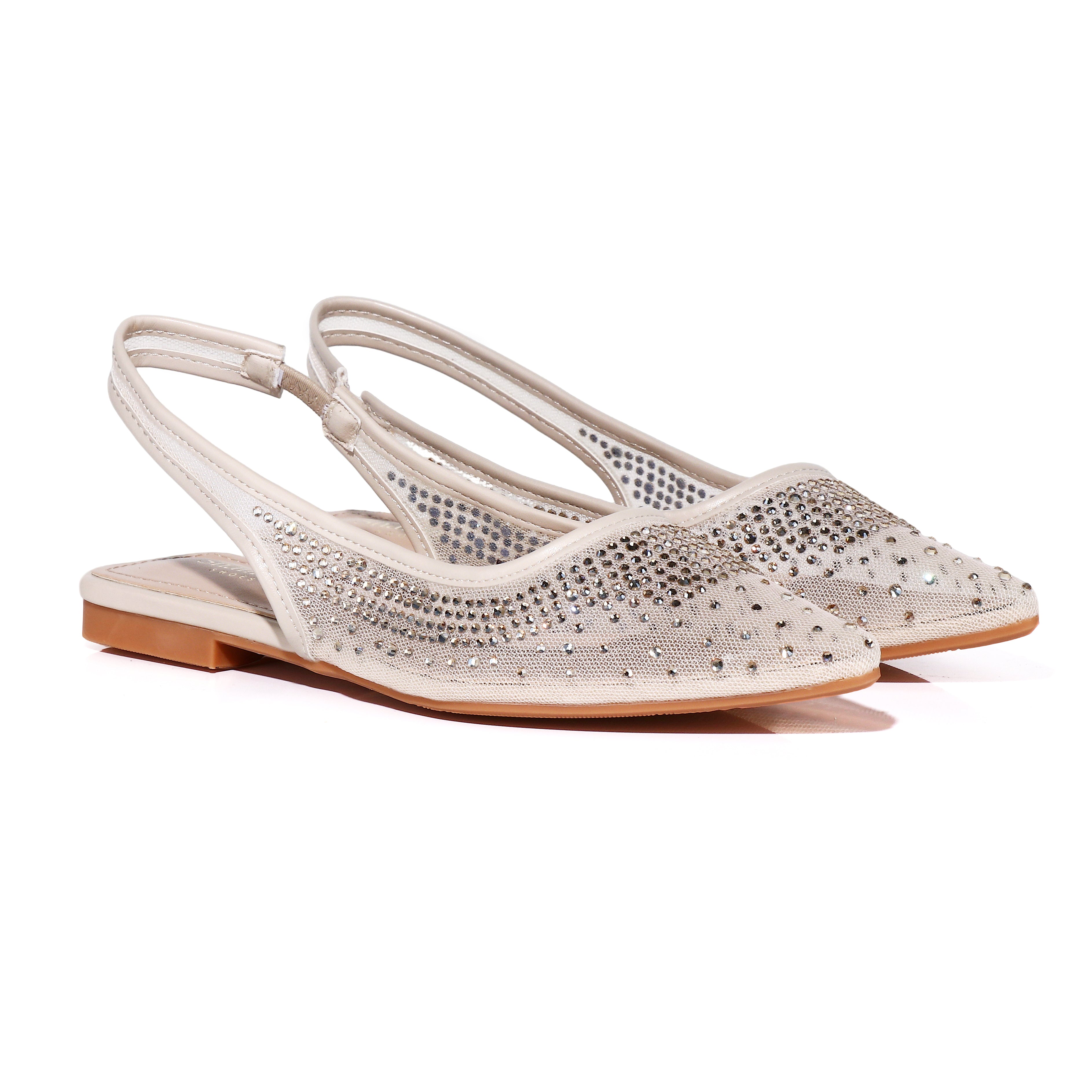 Luna Sparkle Mesh Slingback Flats