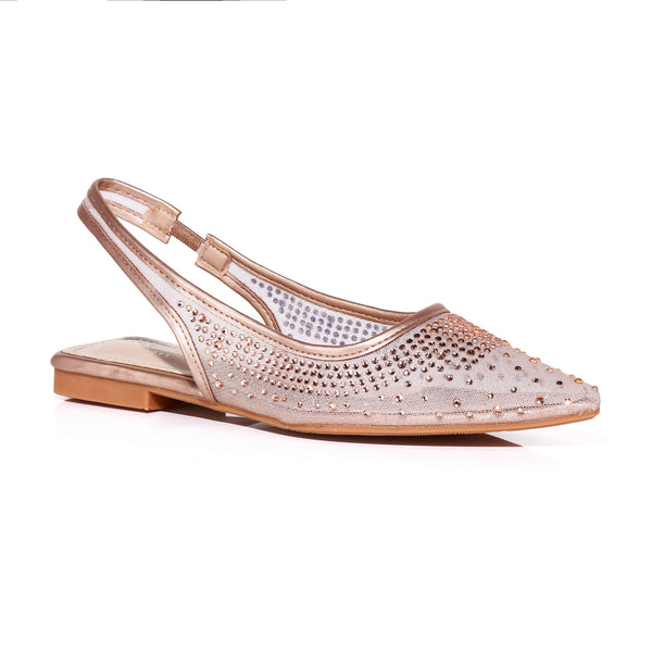 Luna Sparkle Mesh Slingback Flats