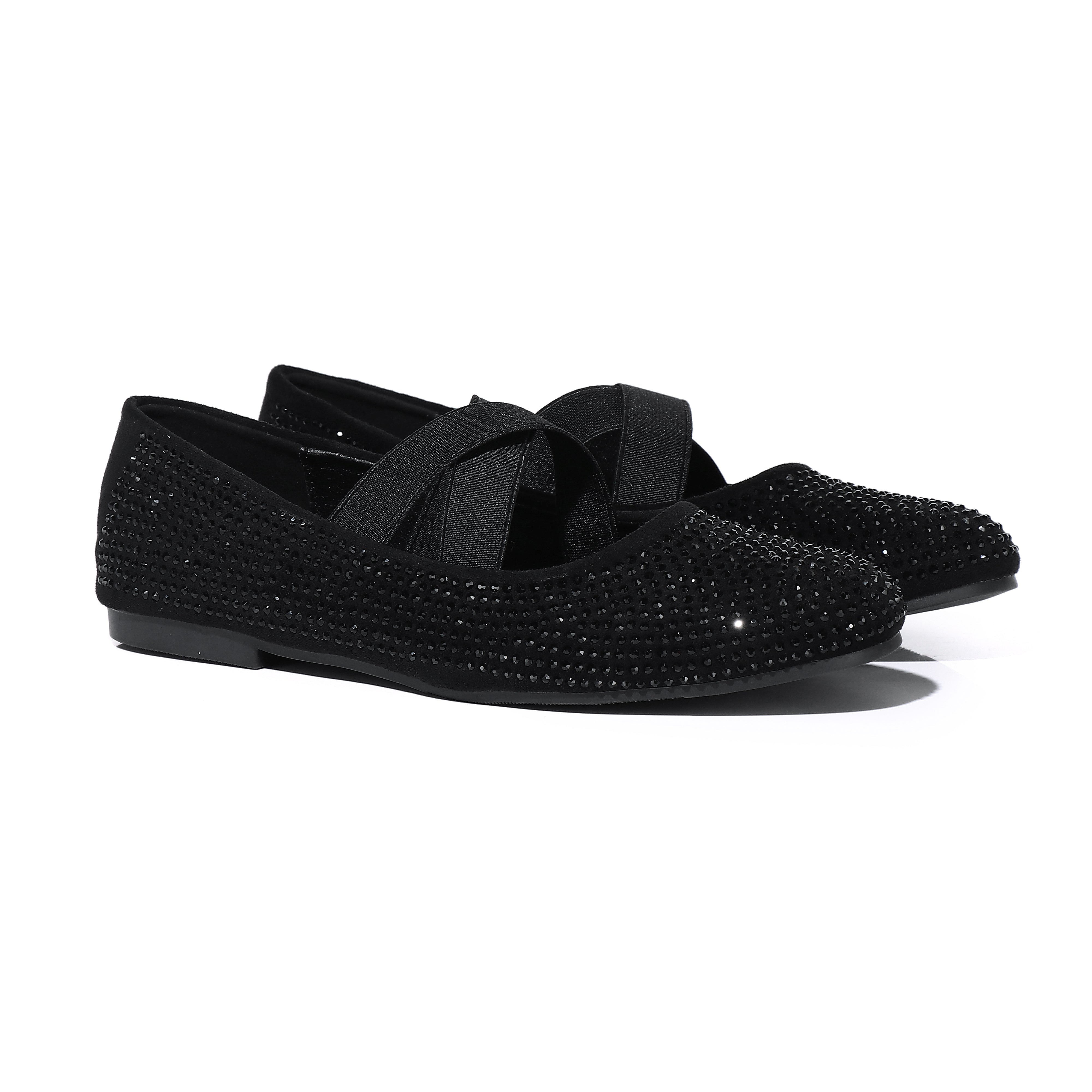 Onyx Aura Flat Pumps