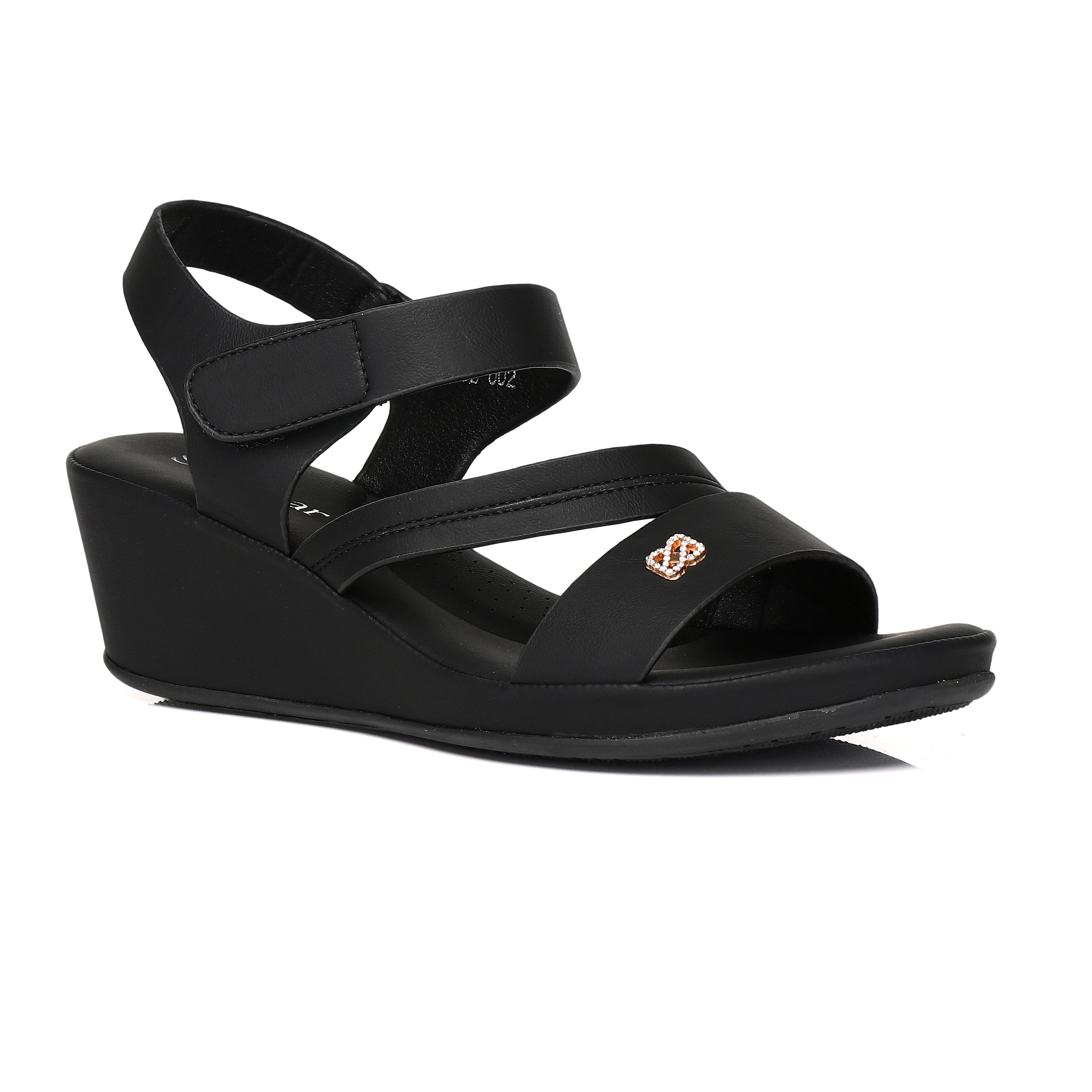 Bevacer Crossover Wedge Sandals