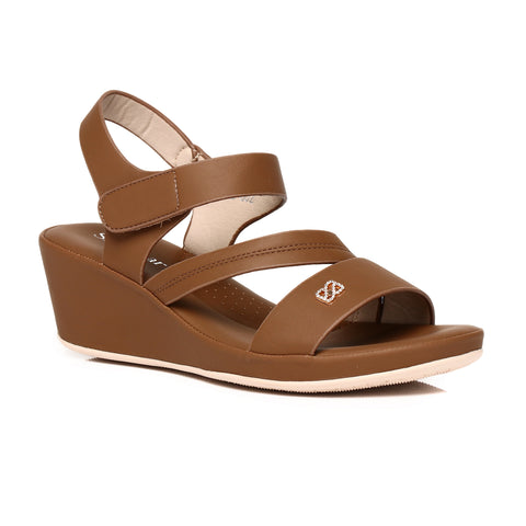 Bevacer Crossover Wedge Sandals