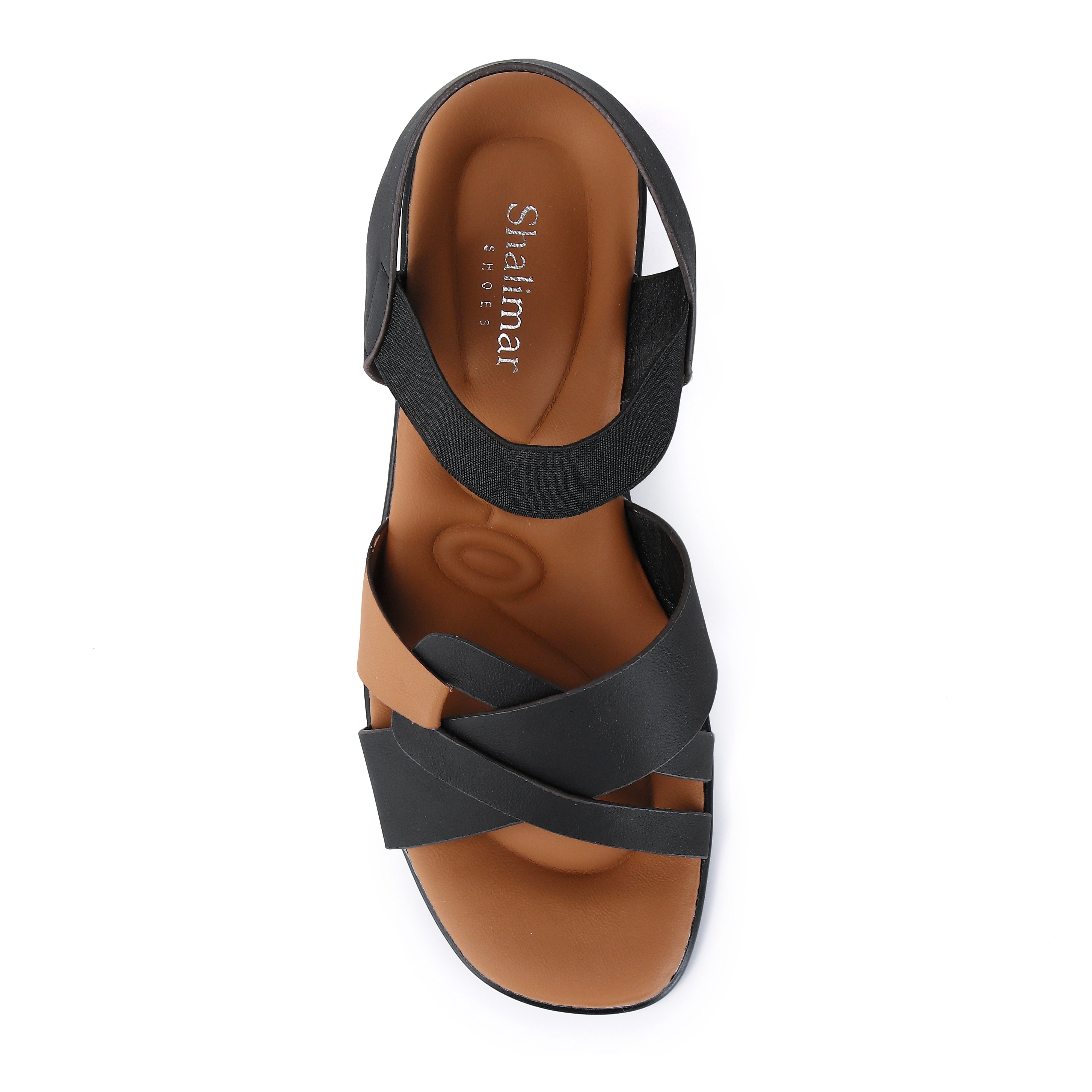 Luna Cross Block Heel Sandals