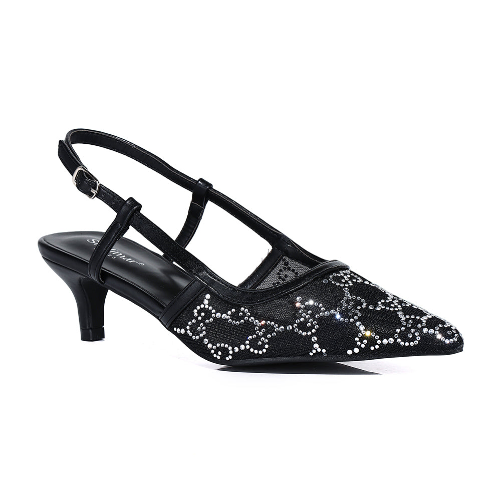 Celeste Crystal Slingback Heels