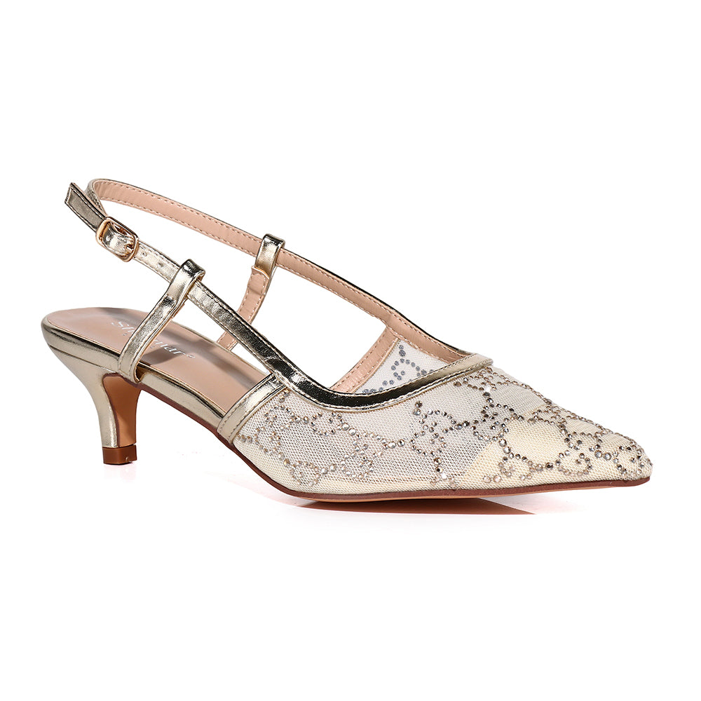 Celeste Crystal Slingback Heels