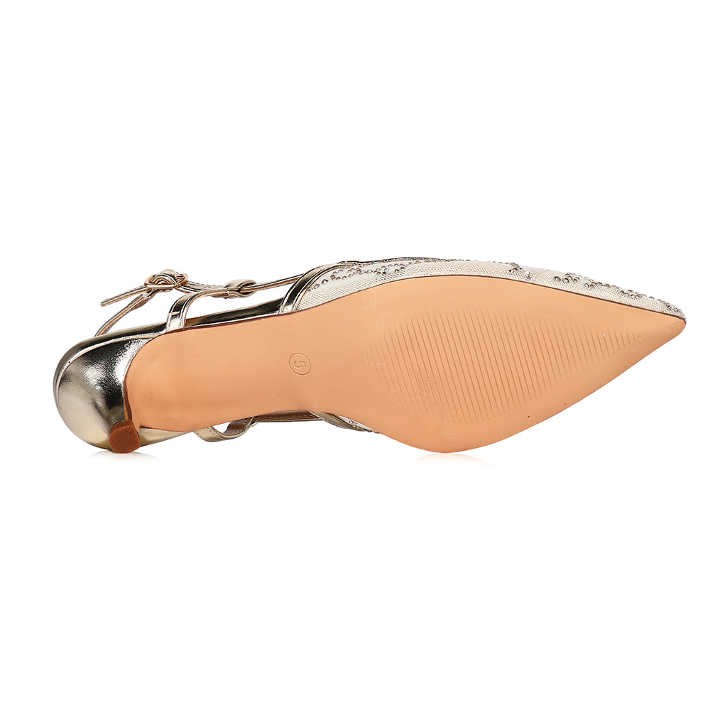 Celeste Crystal Slingback Heels
