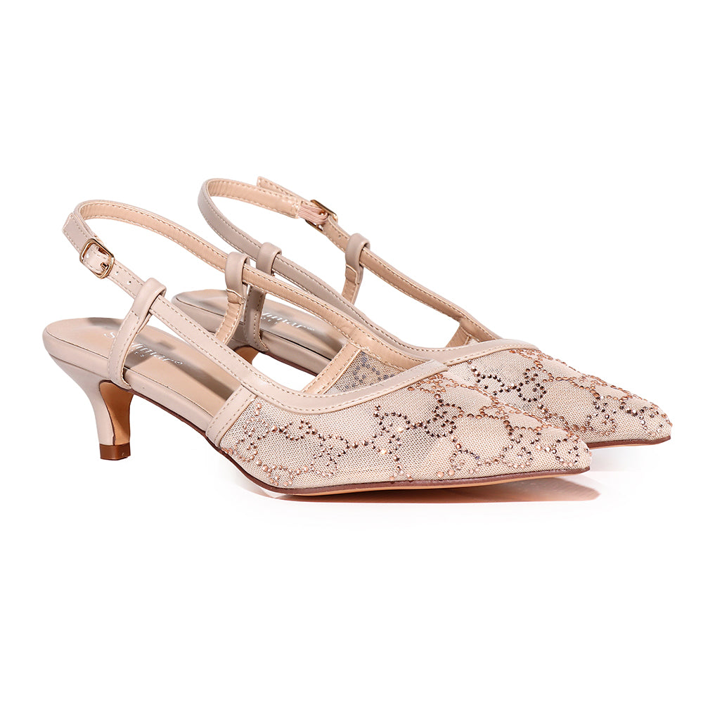 Celeste Crystal Slingback Heels